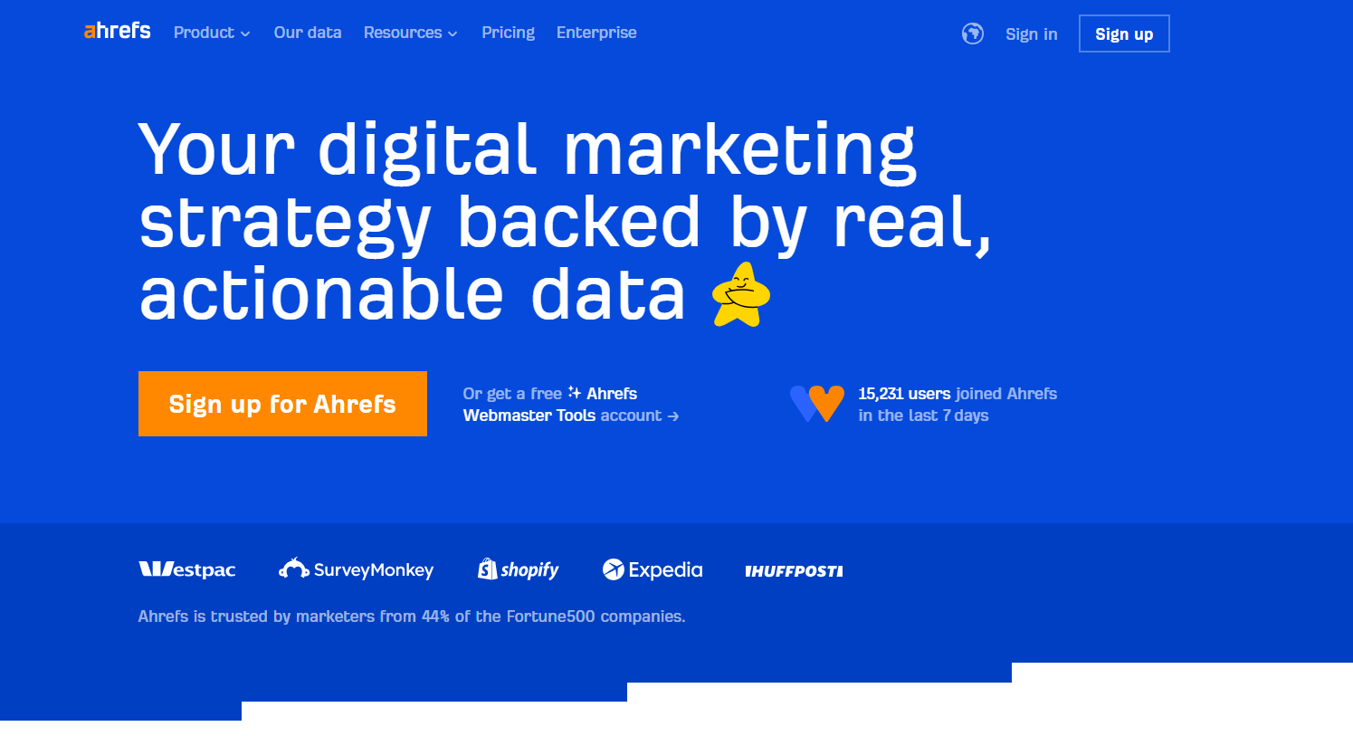 Ahrefs Homepage