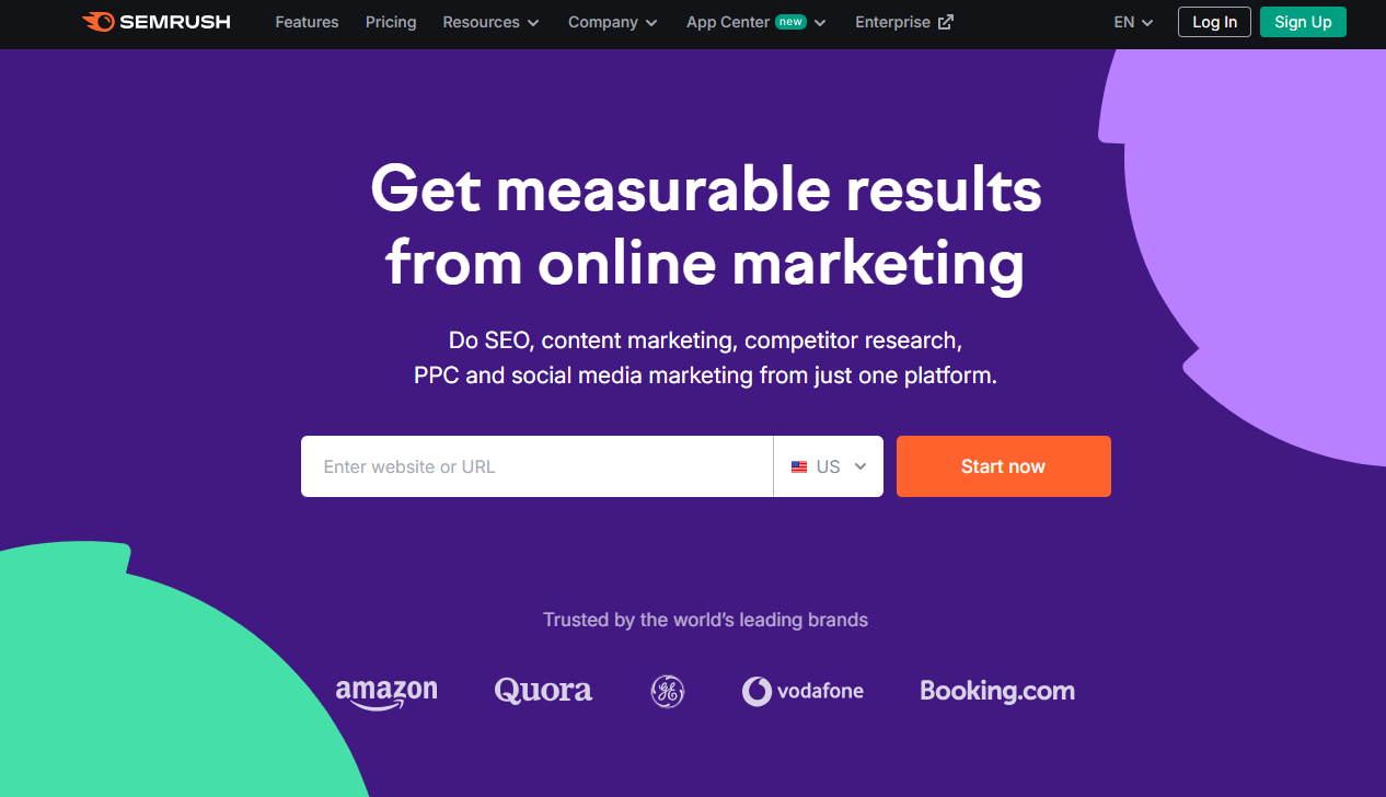 Semrush Homepage
